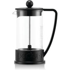 Bodum 12oz Brazil French Press Coffee Maker, High-Heat Borosilicate Glass, Black - Made in Portugal