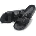 Men’S Lightweight Comfort Slides Double Buckle Slip-On Adjustable Eva Orthopedic Flat Sandals