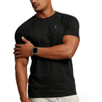 Casual Short Sleeve Crew Neck Classic Wicking Breathable Fitness Muscle Athletic T Shirts Mens