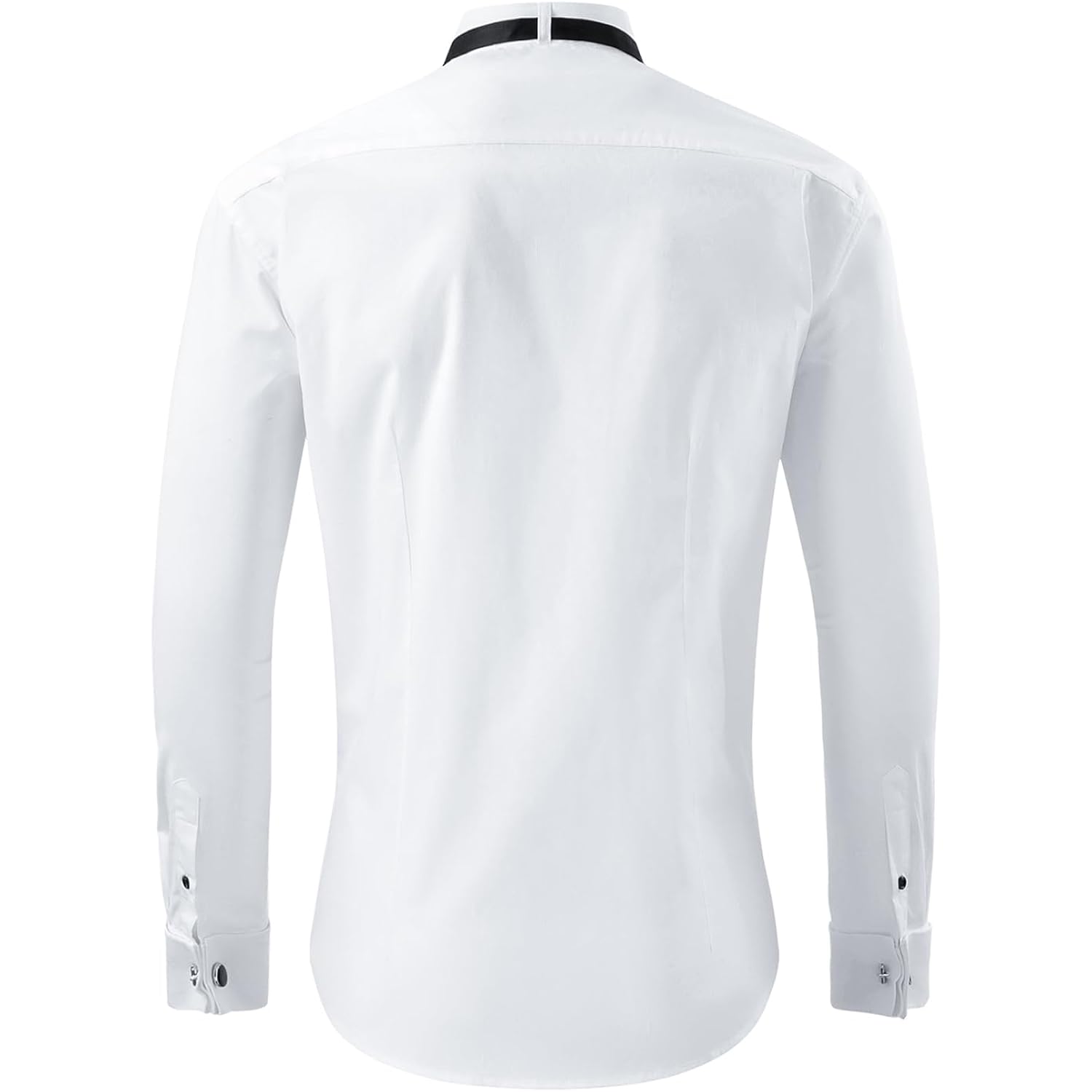 Gollnwe Tuxedo Shirts For Men Wing Collar French Cuff With Cufflinks And Bow Tie