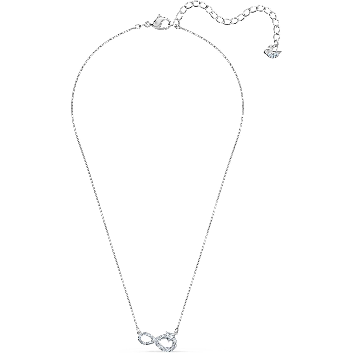 Swarovski Infinity Twist Jewelry Collection, Bracelets & Necklaces, Rhodium & Rose Gold Tone Finish, Clear Crystals
