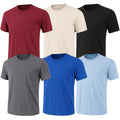 6-Pack Bulk Men’S T-Shirts – Soft Pre-Shrunk Premium Cotton, Short Sleeves, Reinforced Collar, Crew Neck, Casual Fit