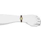 Casio Women'S Ltp-V005Gl-9A Brown Genuine Leather Band Analog Watch