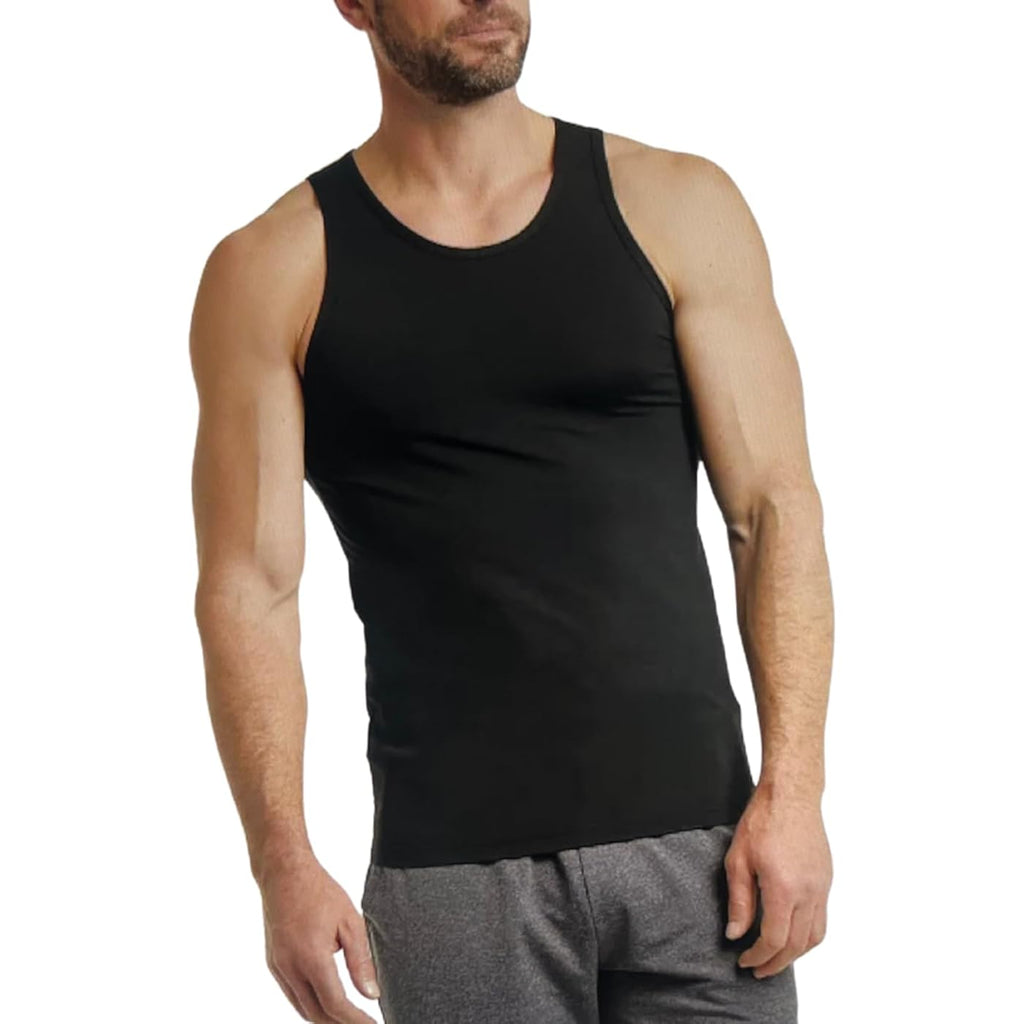 32 Degrees Comfort Mesh Tank Top, 3 Pack, X-Large Black