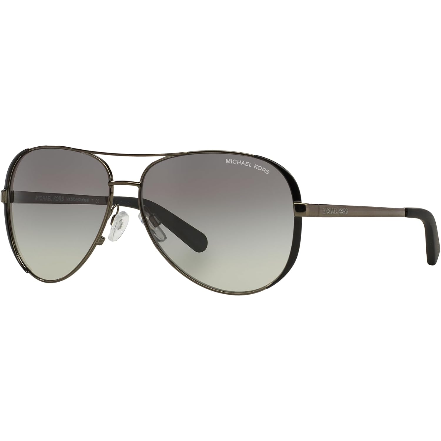 Michael Kors womens Mk5004 Chelsea Aviator Sunglasses Gunmetal/Black/Grey Gradient