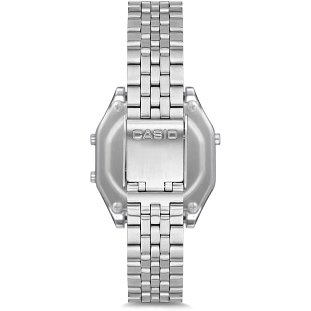 Casio Ladies Mid-Size Silver Tone Digital Retro Watch La-680Wa-1Df