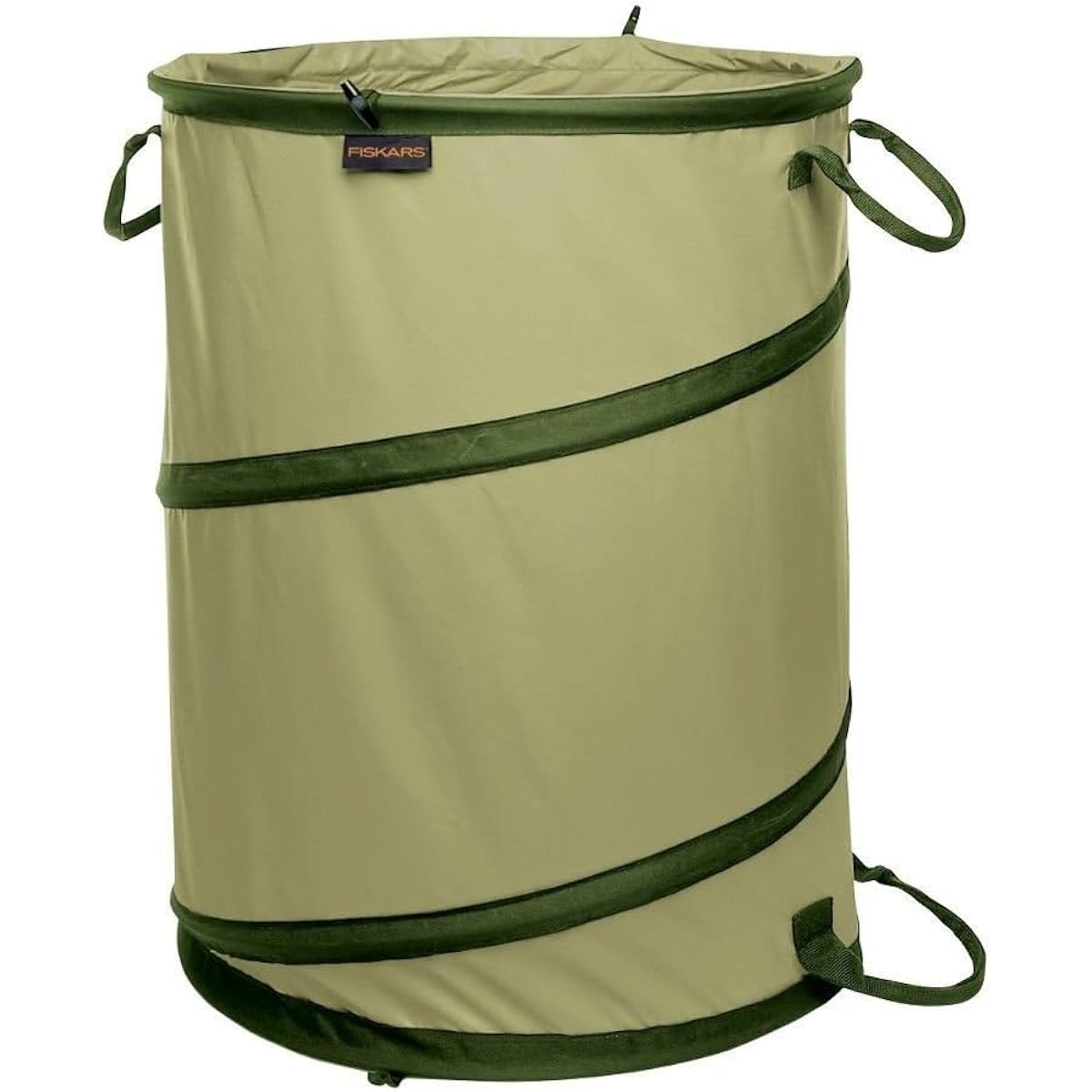 Fiskars Kangaroo Collapsible Garden Bag With Heavy Duty Hardshell Bottom For Yard Waste, 30 Gallon Reusable Container For Lawn Care And Gardening
