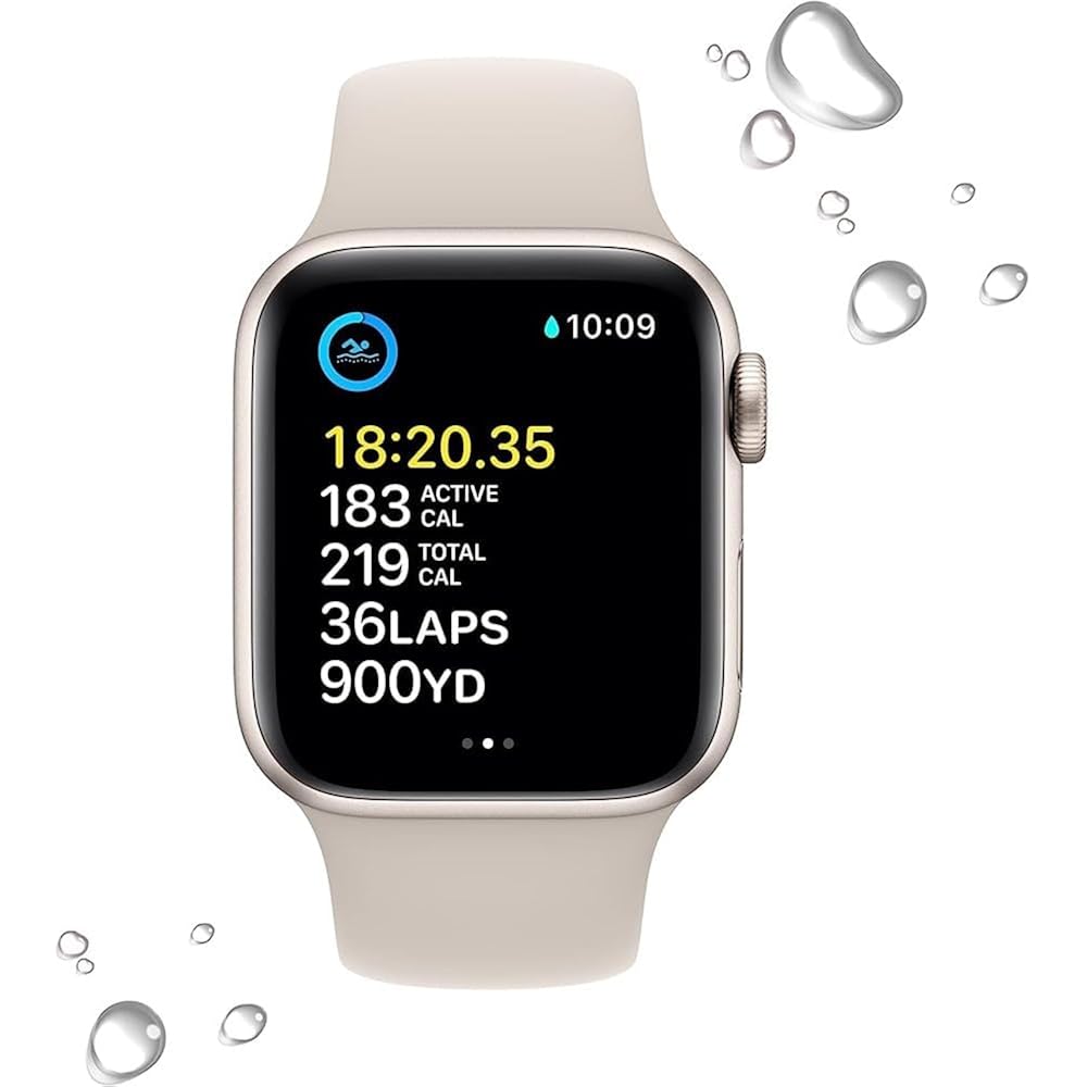 Apple Watch Se (2Nd Gen) (Gps + Cellular, 40Mm) - Starlight Aluminum Case With Starlight Sport Band, S/M (Renewed)