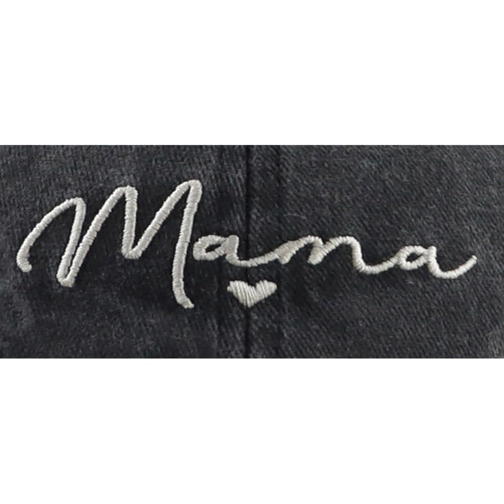 Mama Hat For Women, Adjustable Cotton Embroidered Heart Decor Mom Baseball Cap