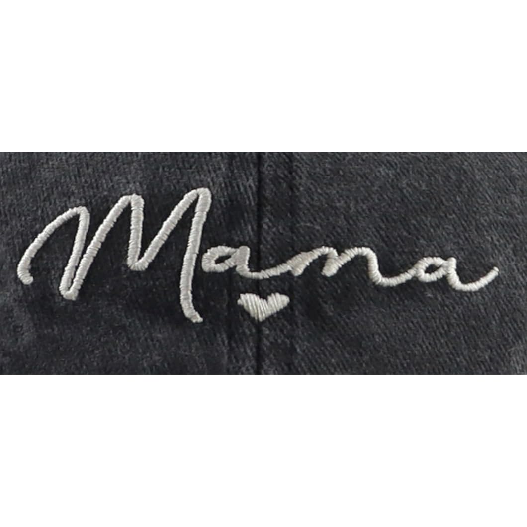 Mama Hat For Women, Adjustable Cotton Embroidered Heart Decor Mom Baseball Cap