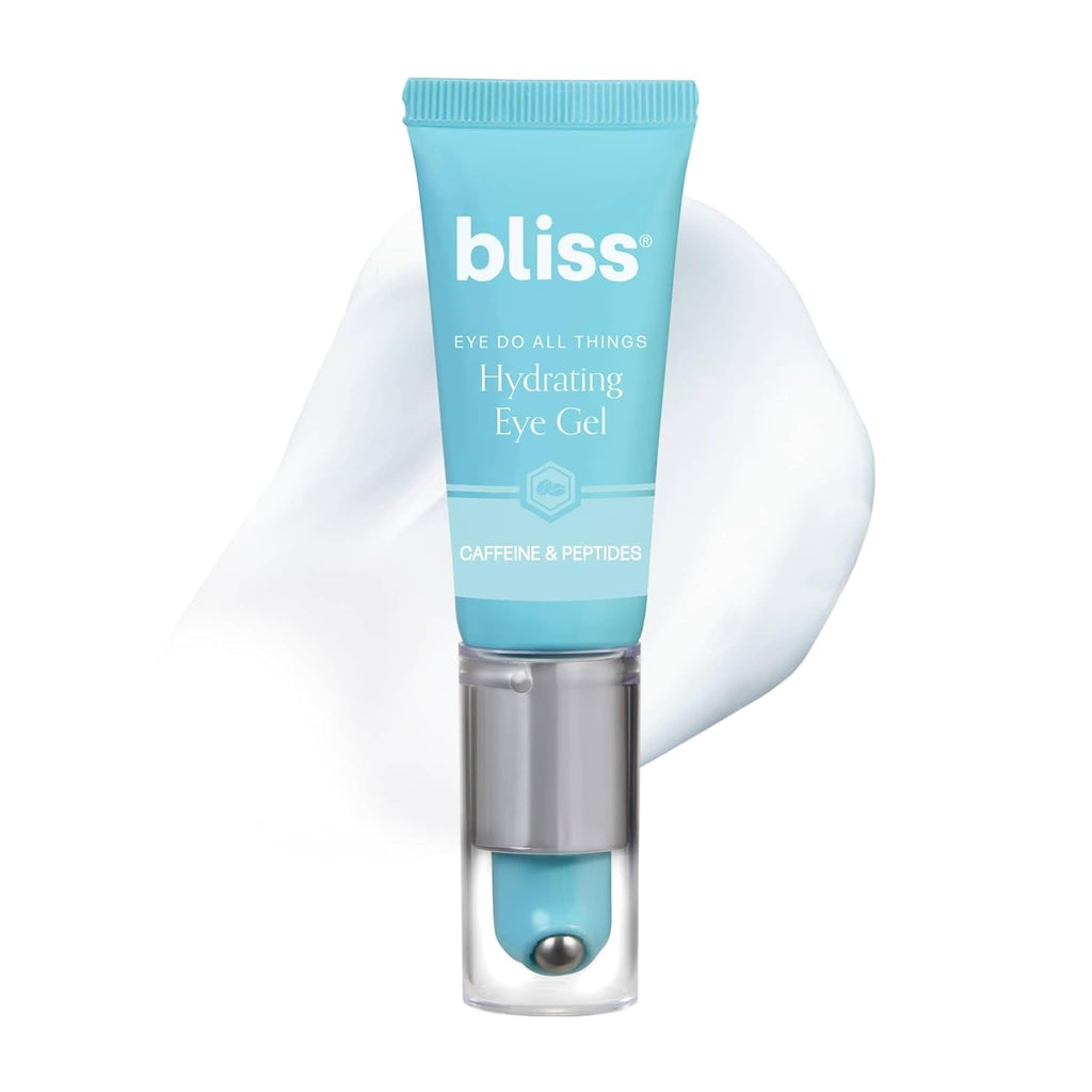 Bliss Eye Do All Things Eye Gel For Puffiness & Dark Circles, Cooling Rollerball Eye Cream With Caffeine & Peptides| Hydrates & Brightens & Depuffs Tired Looking Eyes, 0.7 Fl Oz