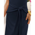 Merokeety Women'S Summer Maxi Dresses 2026 Casual Spring Short Sleeve Tie Waist Work Beach Vacation T Shirt Long Dress