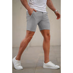 Gingtto Mens Slim Fit Shorts Plaid Chino Short Tapered Leg Skinny Stretch