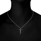 PRAYMOS Faith Cross Necklace for Women 925 Sterling Silver Pendant Necklace With Birthstone Initial Christian Religious Confirmation Baptism Mothers Day Gifts
