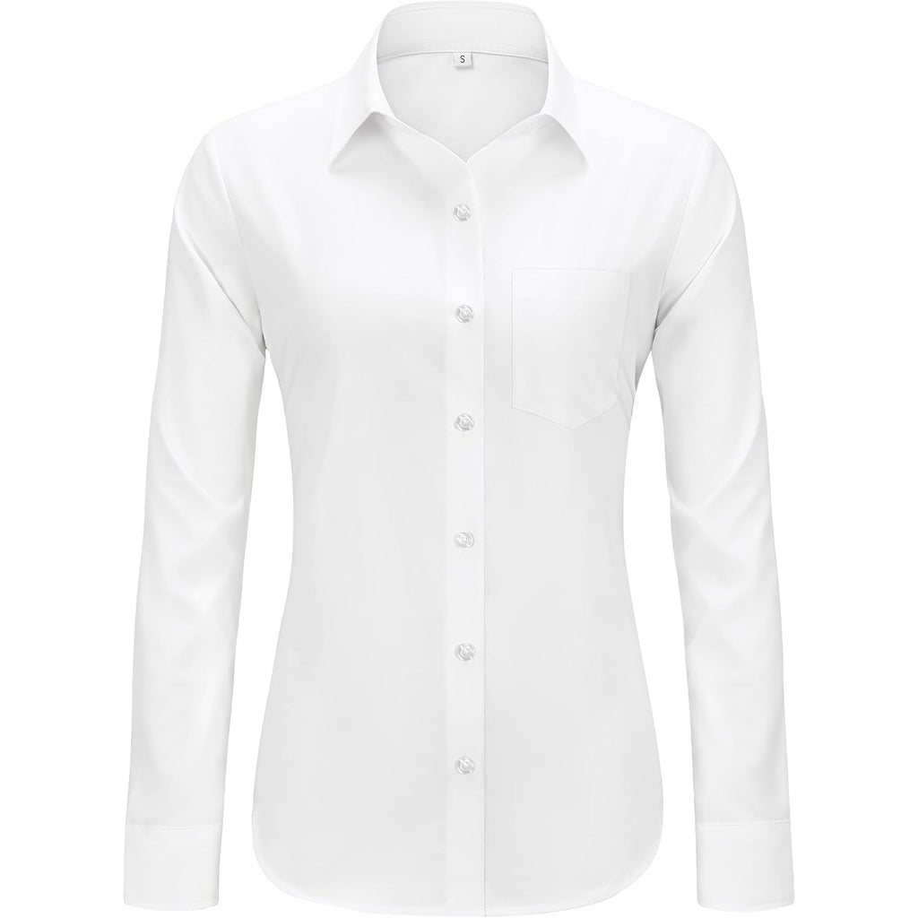 J.Ver Button Down Shirts For Women Wrinkle Free Long Sleeve Dress Shirt Business Casual Work Blouse With Pocket