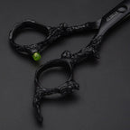 Black Dragon 6.0 Inch Professional Dragon Handle 440C Salon Hair Cutting Scissor - Hairdressing Thinning Shears- Perfect For Barber And Home Use (Scissors Set)