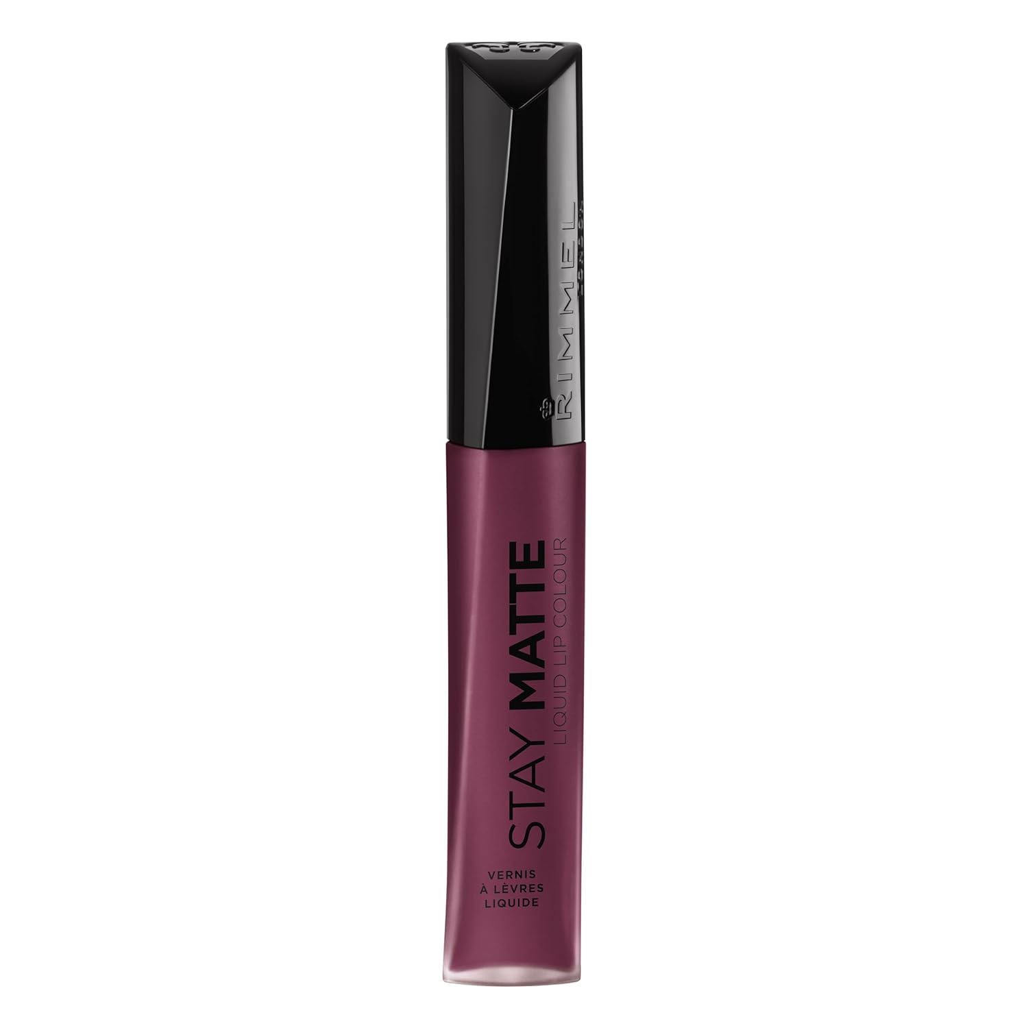 Rimmel London Stay Matte Liquid Lip Color with Full Coverage Kiss-Proof Waterproof Matte Lipstick Formula that Lasts 12 Hours - 800 Midnight, .21oz