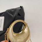 Acrylic Silver Moon Clutch Handbag With Chain | Luxury