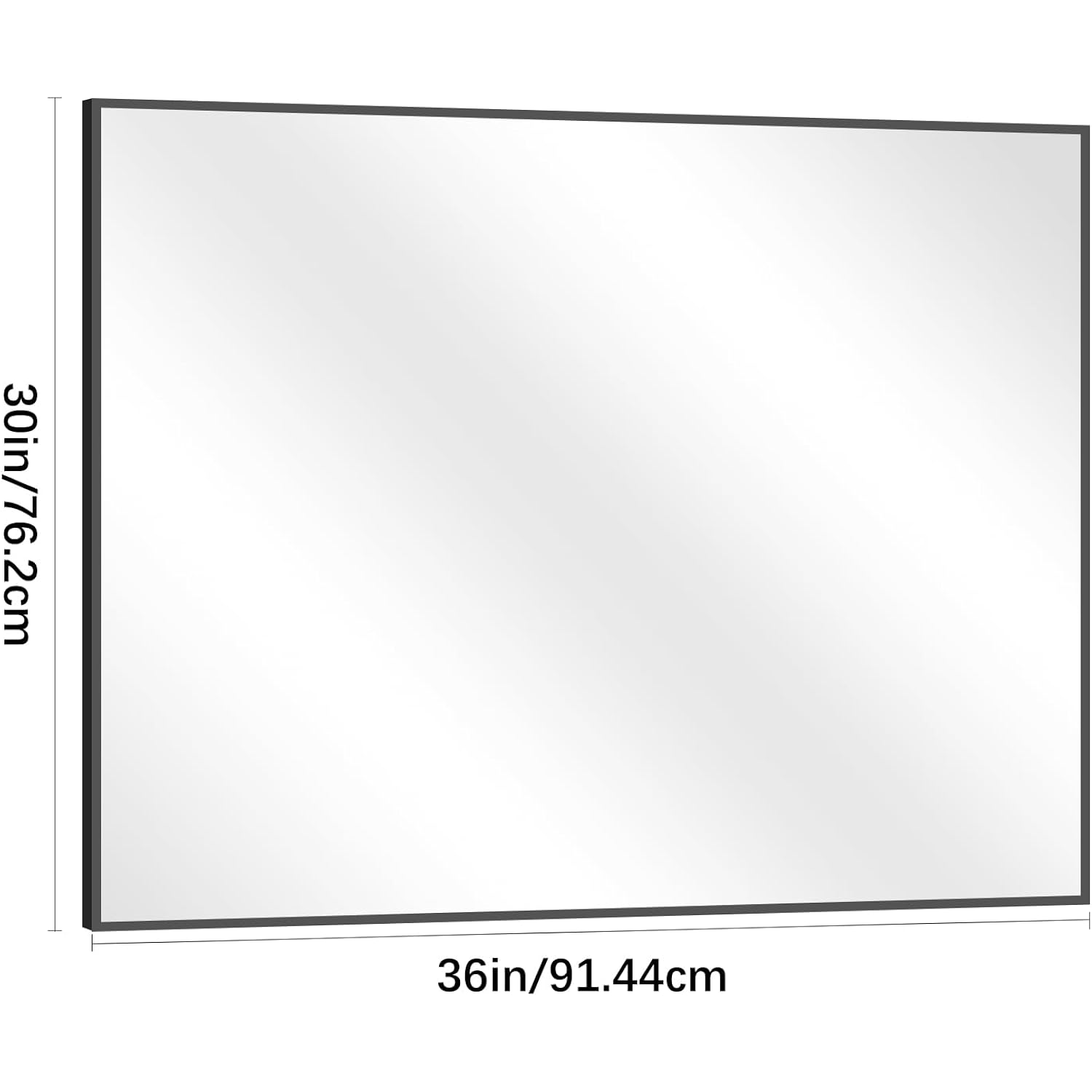 Black Bathroom Mirror For Wall, 30X36 Inch Rectangle Mirrors With Metal Frame, Modern Vanity Wall Mirror Decor For Entryway Hangs, Bathroom Living Room Horizontal Or Vertical