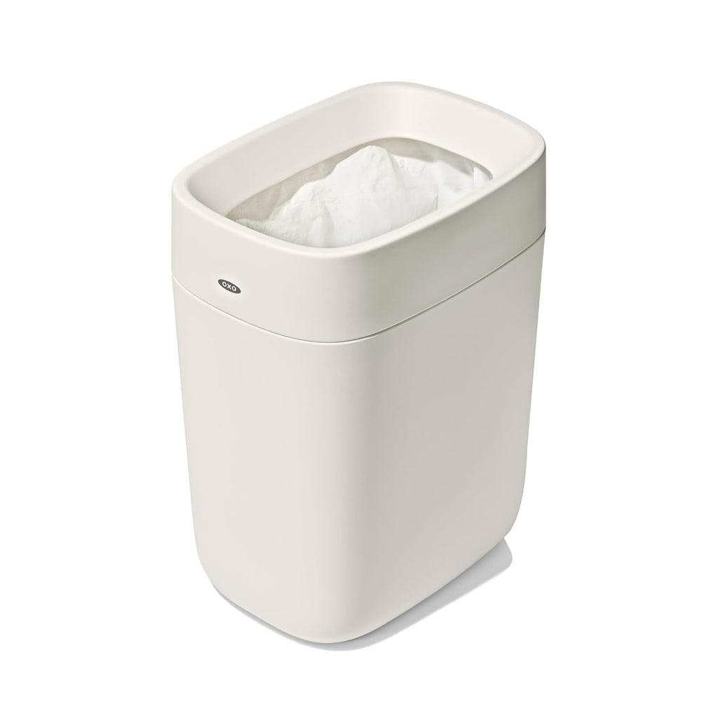 Oxo Good Grips Trash Can, Bathroom Trash Can - White