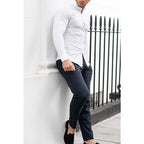 Men’S Muscle Fit Dress Shirts Athletic Slim Fit Long Sleeve Stretch Casual Button Down Shirt