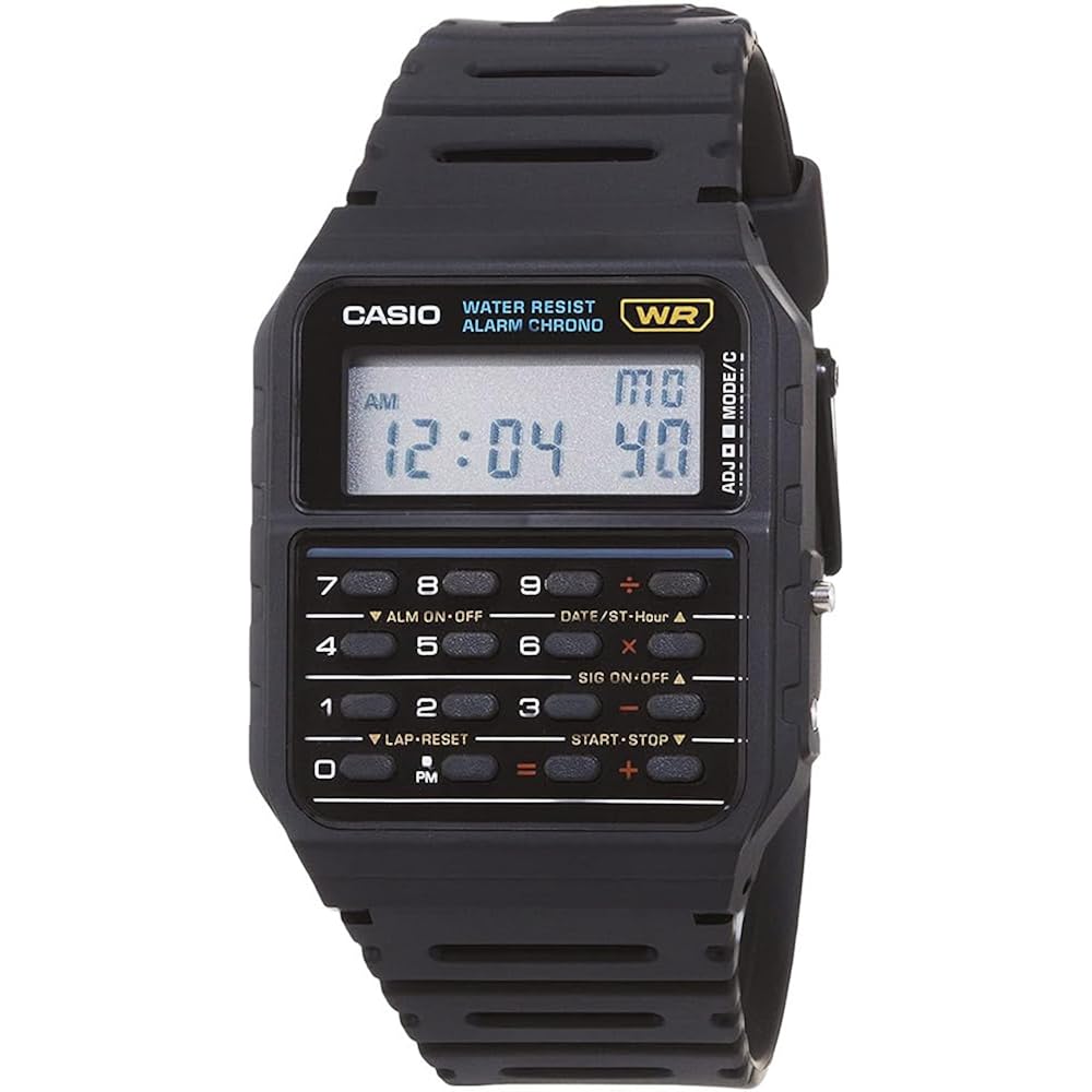 Casio Ca53W Vintage Series | Data Bank | 1/100 Sec Stopwatch | Water Resistant | 8 Digit Calculator | Dual Time | Resin Band | Resin Case | Auto Calendar | Daily Alarm | 5 Year Battery