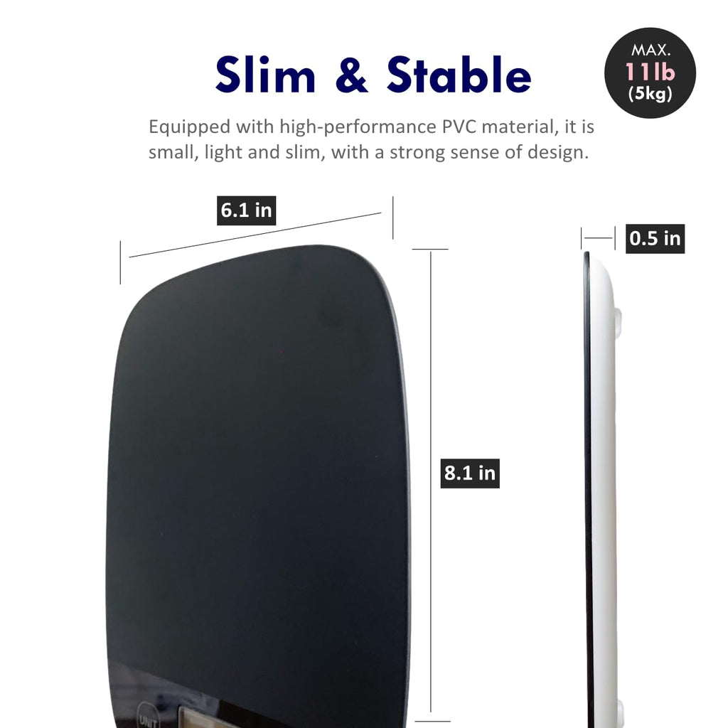 Food Scale For Kitchen Scales Digital Weight Grams And Ounces, Baking Scale Accurate For Weight Loss, Cooking, Coffee, Keto Diet, Meal Prep, 0.1Oz Ultra Slim Smart Tare Black