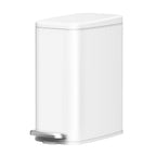 Cesun Slim Bathroom Trash Can With Lid Soft Close, 6L/1.6 Gallon Stainless Steel Small Garbage Can With Foot Pedal And Removable Inner Bucket, Slim Wastebasket For Bathroom, Office, Toilet (White)