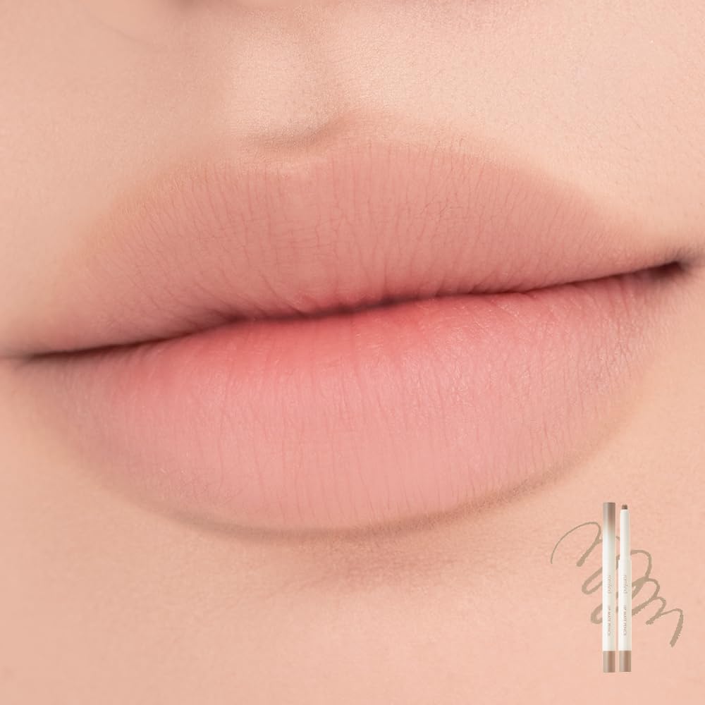 Rom&Nd Lip Mate Pencil 05 Taupey Shade - K-Beauty Natural Lip Contour & Liner With Built-In Blending Brush | 8-Hour Long-Lasting, Hydrating, Cool-Toned Definition For Fuller, Sculpted Lips