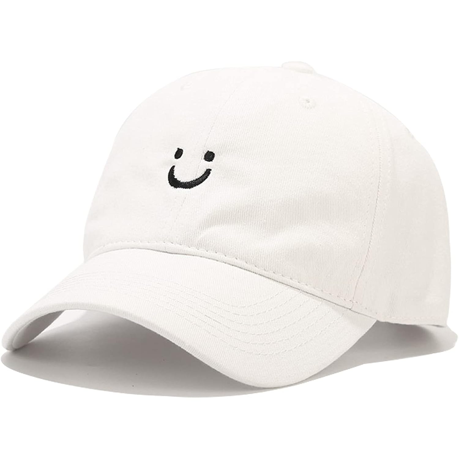 Umeepar Smile Face Baseball Cap for Women Men Adjustable Low Profile Unstructured Cotton Dad Hat