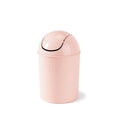 Umbra 1.25 Gallon Mini Waste Can With Removable Swing-Top Lid - Small Garbage Bin For Kitchen, Bathroom, Bedroom, Office - Compact Trash Can Fit Under Tables & Counters - Pink