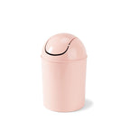 Umbra 1.25 Gallon Mini Waste Can With Removable Swing-Top Lid - Small Garbage Bin For Kitchen, Bathroom, Bedroom, Office - Compact Trash Can Fit Under Tables & Counters - Pink