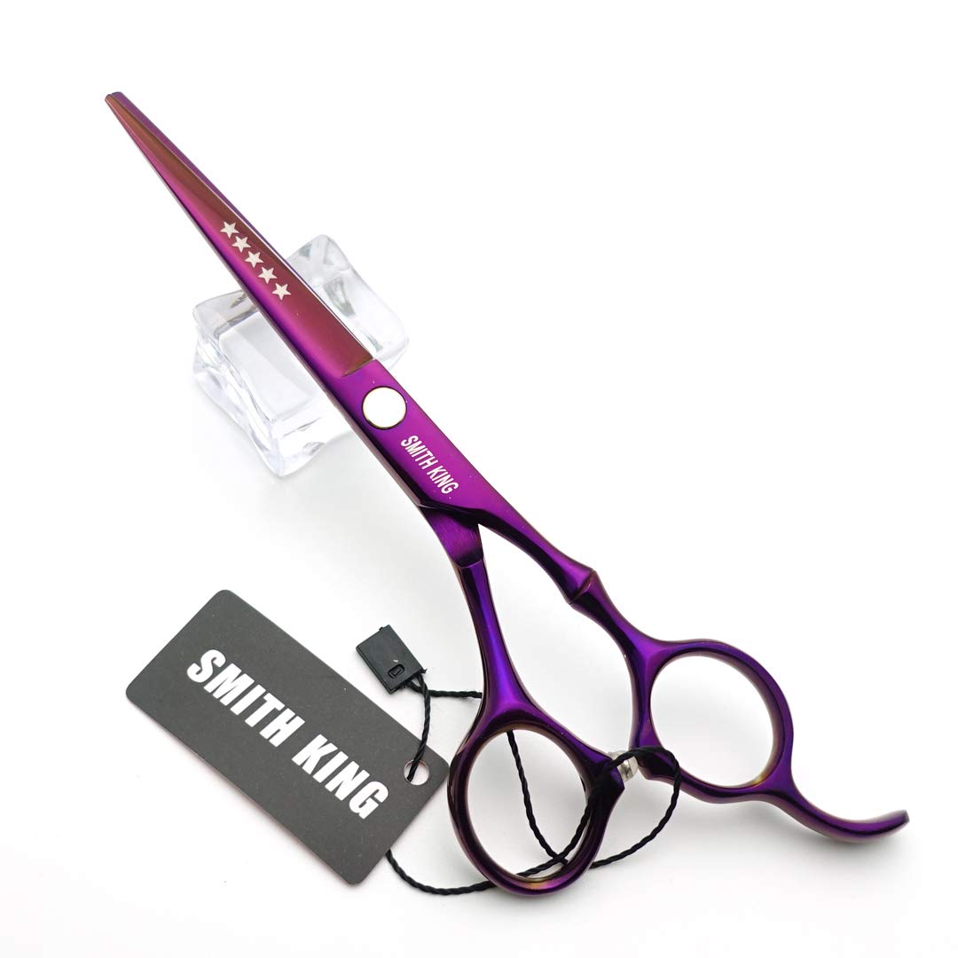 6.0 Inches Professional Hair Cutting Thinning Scissors Set With Razor (Violet)