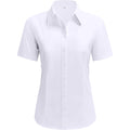 Siliteelon Button Down Shirts For Women Short Sleeve Cotton Dress Shirt Collared Wrinkle Free Work Business Office Blouse