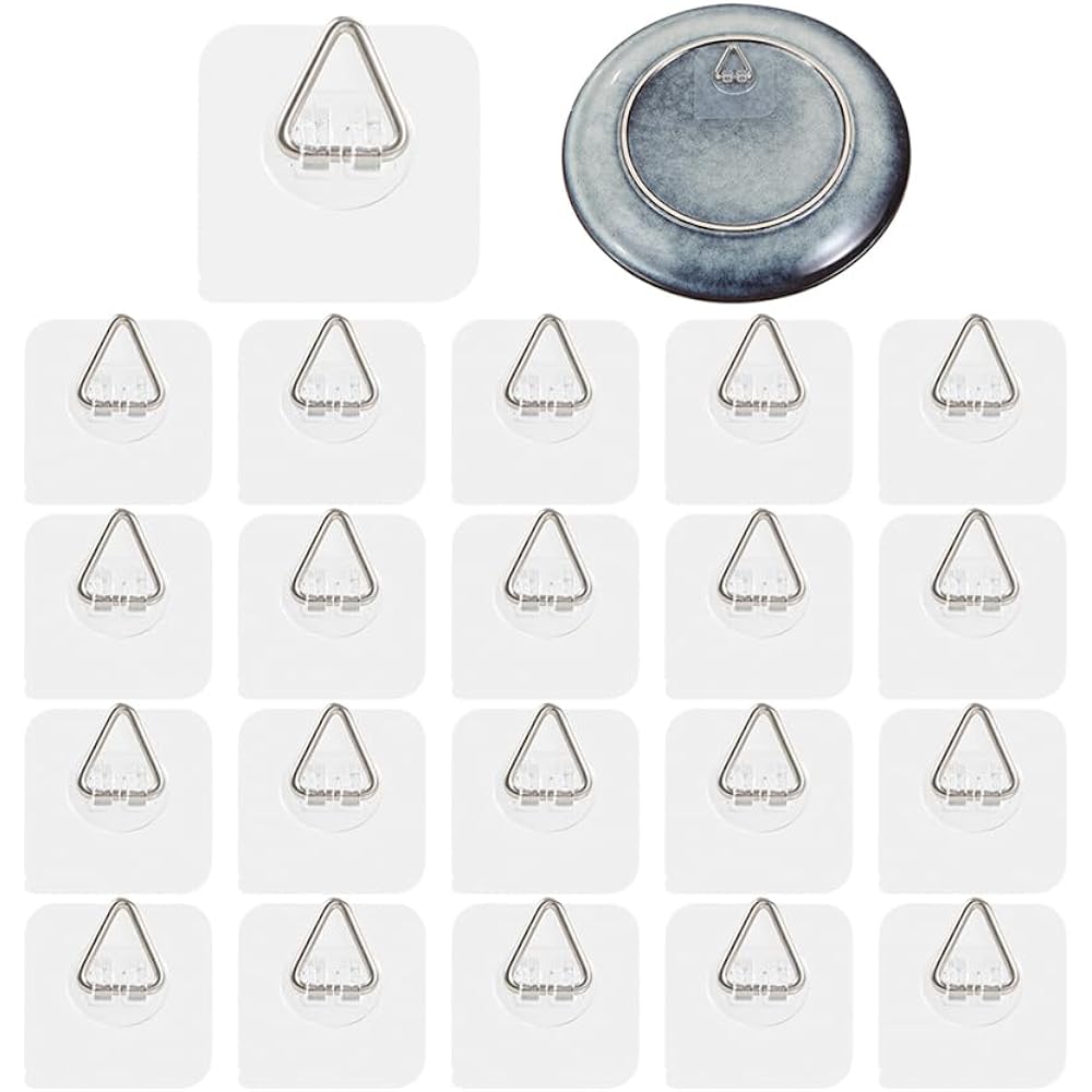 Wall Plate Hangers For Display - Invisible Adhesive Picture Hangers For Wall - Ideal For Hanging Decorative Plates | Photo Frames | Paintings - 2.4 Inch