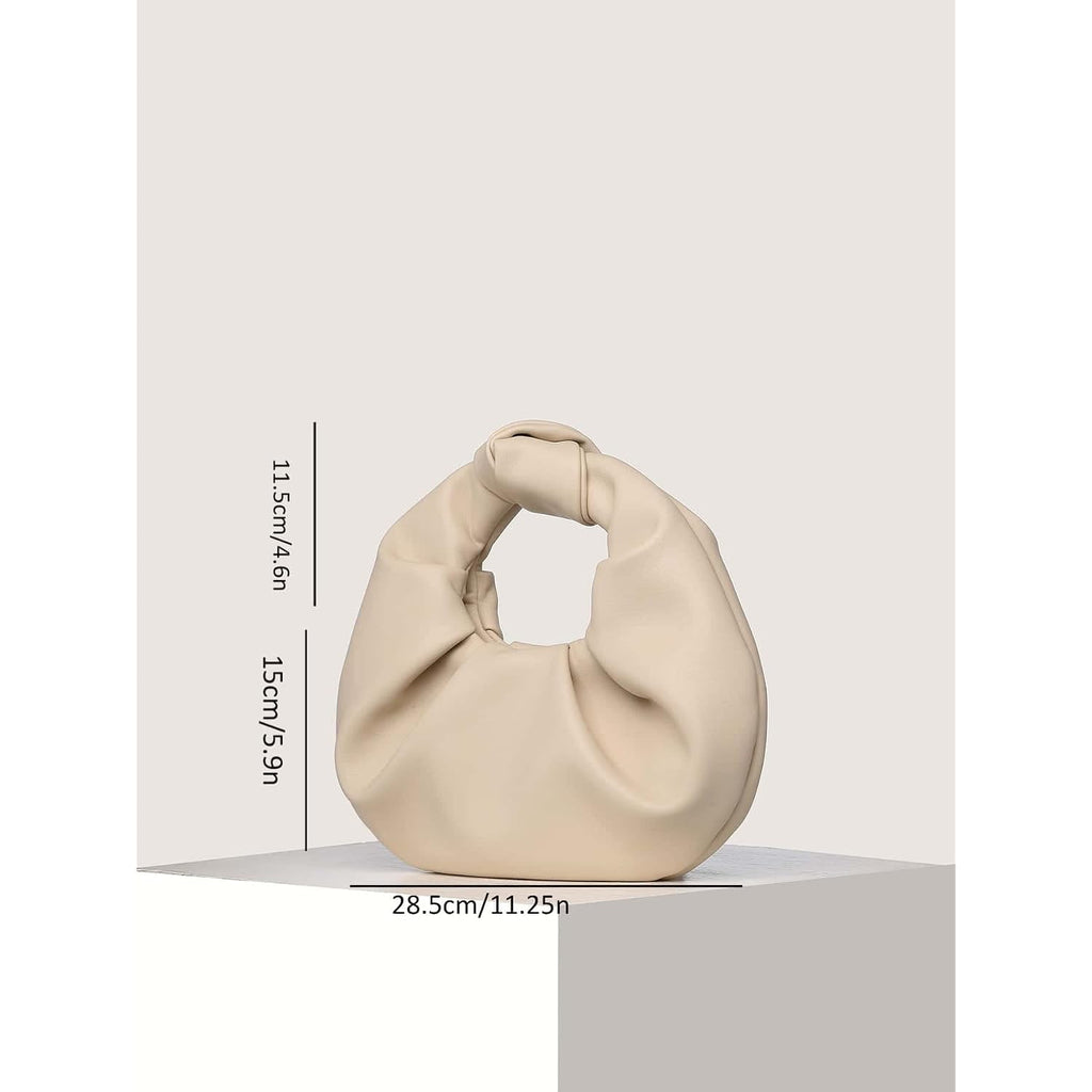 Verdusa Women'S Ruched Evening Bag Pu Leather Clutch Purse Trendy Small Hobo Handbag Wedding Guest Bags