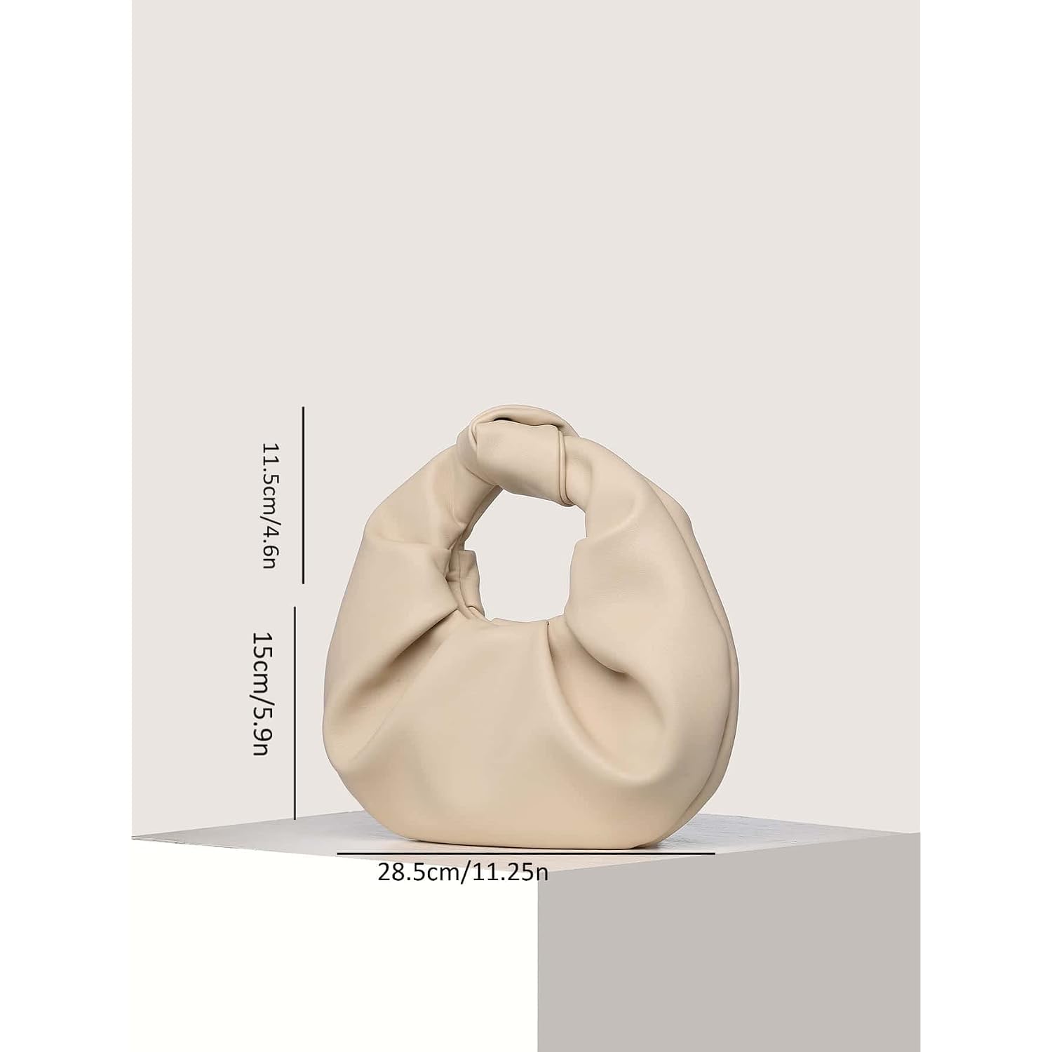 Verdusa Women'S Ruched Evening Bag Pu Leather Clutch Purse Trendy Small Hobo Handbag Wedding Guest Bags