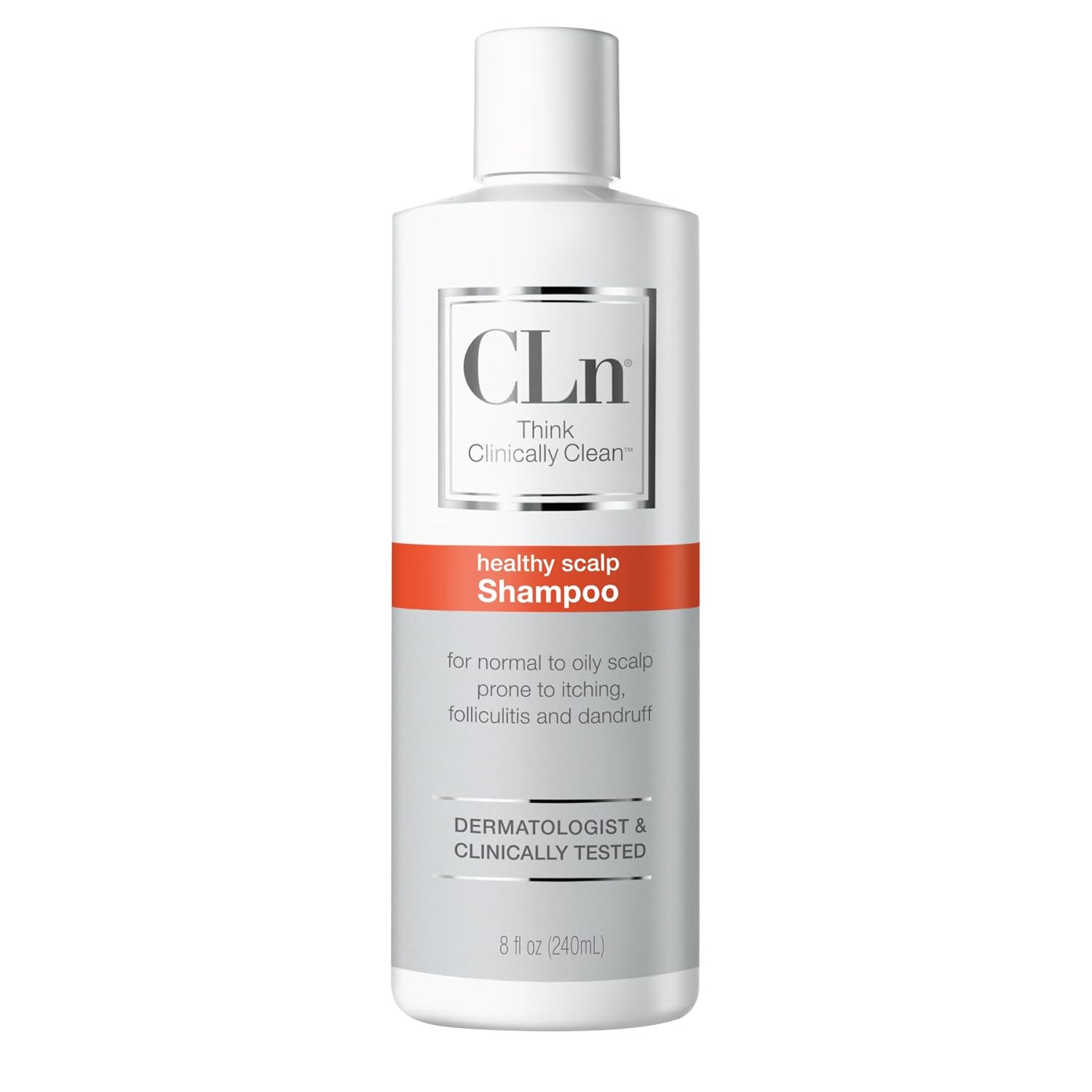CLn Shampoo with Salicylic Acid - 8 fl oz, Clarifying Anti Dandruff Shampoo for Oily Hair, Itchy or Flaky Scalp Prone to Dandruff, Folliculitis & Seborrheic Dermatitis, Hypoallergenic Formula