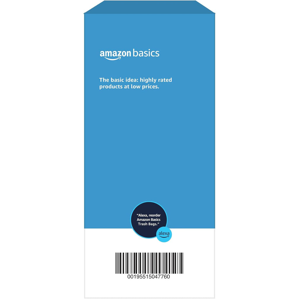 Amazon Basics 39 Gallon Lawn & Leaf Heavy Duty Drawstring Trash Bags, 20% Post Consumer Recycled, 40 Count, Black