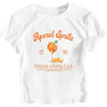 SweatyRocks Women's Tequila Print Y2k Slim Fit Crop Top Slogan Graphic Cute Short Sleeve T Shirts Orange White
