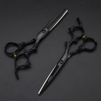 Black Dragon 6.0 Inch Professional Dragon Handle 440C Salon Hair Cutting Scissor - Hairdressing Thinning Shears- Perfect For Barber And Home Use (Scissors Set)