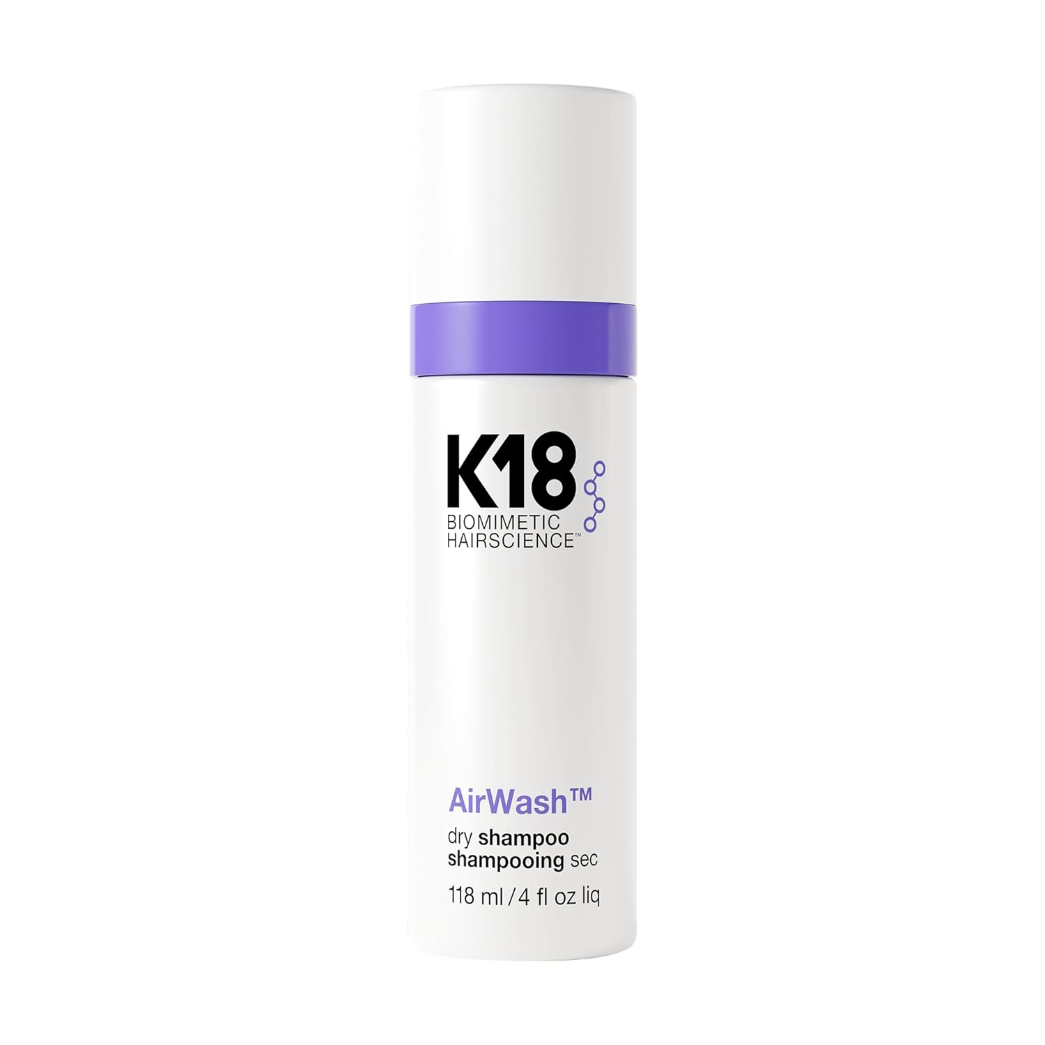 K18 AirWash™ Dry Shampoo, Non-Aerosol, Balances Scalp & Controls Excess Oil Production