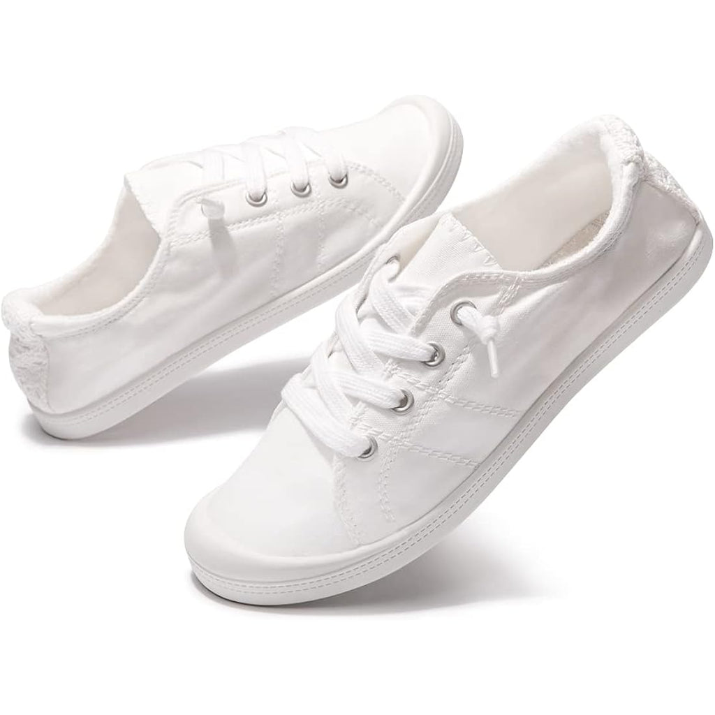 Women'S Slip On Canvas Sneaker Low Top Casual Walking Shoes Classic Comfort Flat Fashion Sneakers
