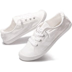 Women'S Slip On Canvas Sneaker Low Top Casual Walking Shoes Classic Comfort Flat Fashion Sneakers