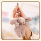 Miokkley Cute Bunny Plush Keychain for Backpack, 3.5" Inch Mini Rabbit Keychain Purse Charm Pendant Gift for Women