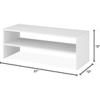 Whitmor Stackable 31" Extra Wide 2-Shelf Storage Organizer, White