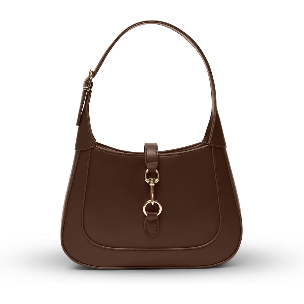 Shoulder Bag For Women - Small Shoulder Purses - Top Handle Structured Handbags - Adjustable Strap Vegan Leather