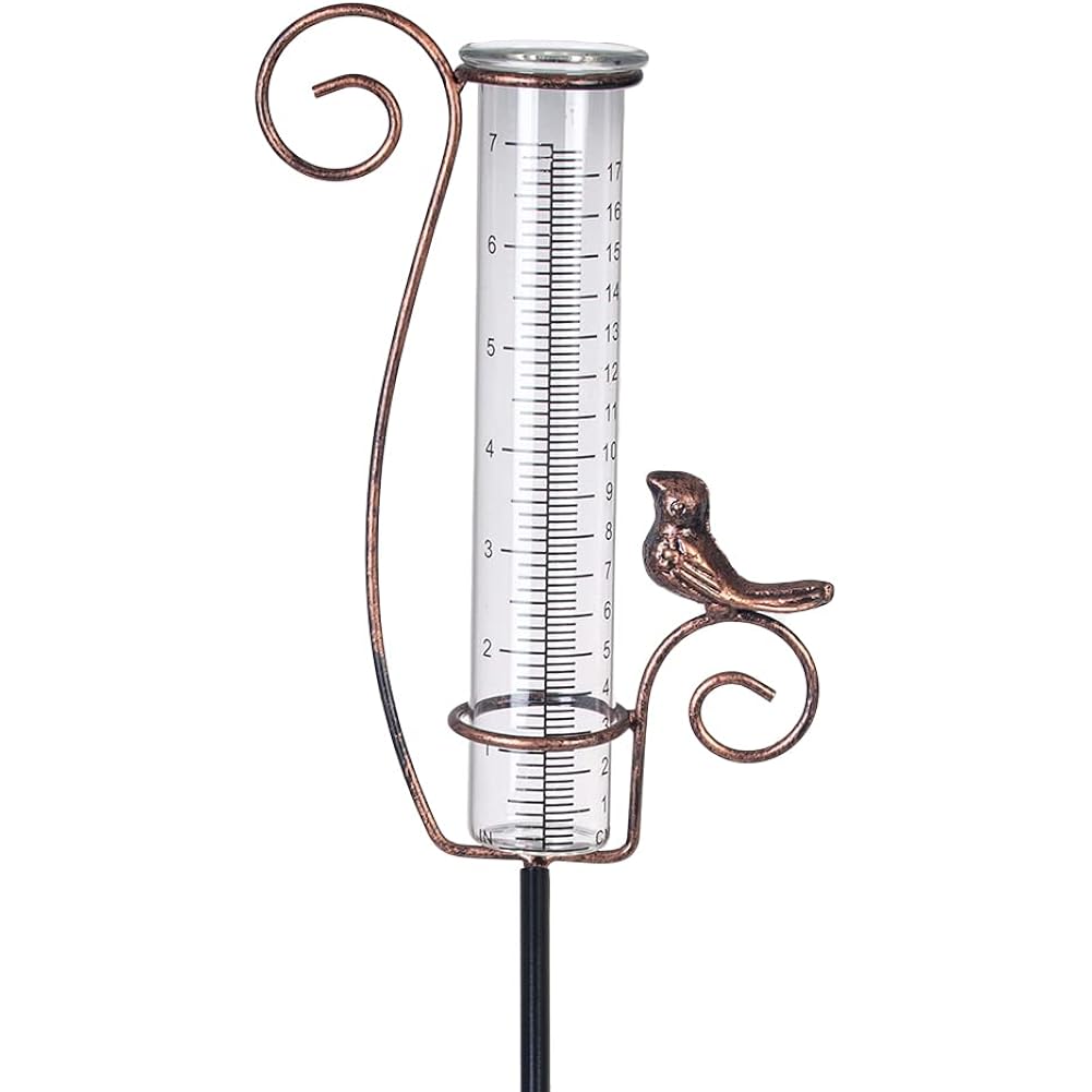 Rain Gauge Outdoor, 7 Inch Rain Gauges For Measuring Precipitation | Glass Tube, For Garden Yard Decor