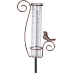Rain Gauge Outdoor, 7 Inch Rain Gauges For Measuring Precipitation | Glass Tube, For Garden Yard Decor