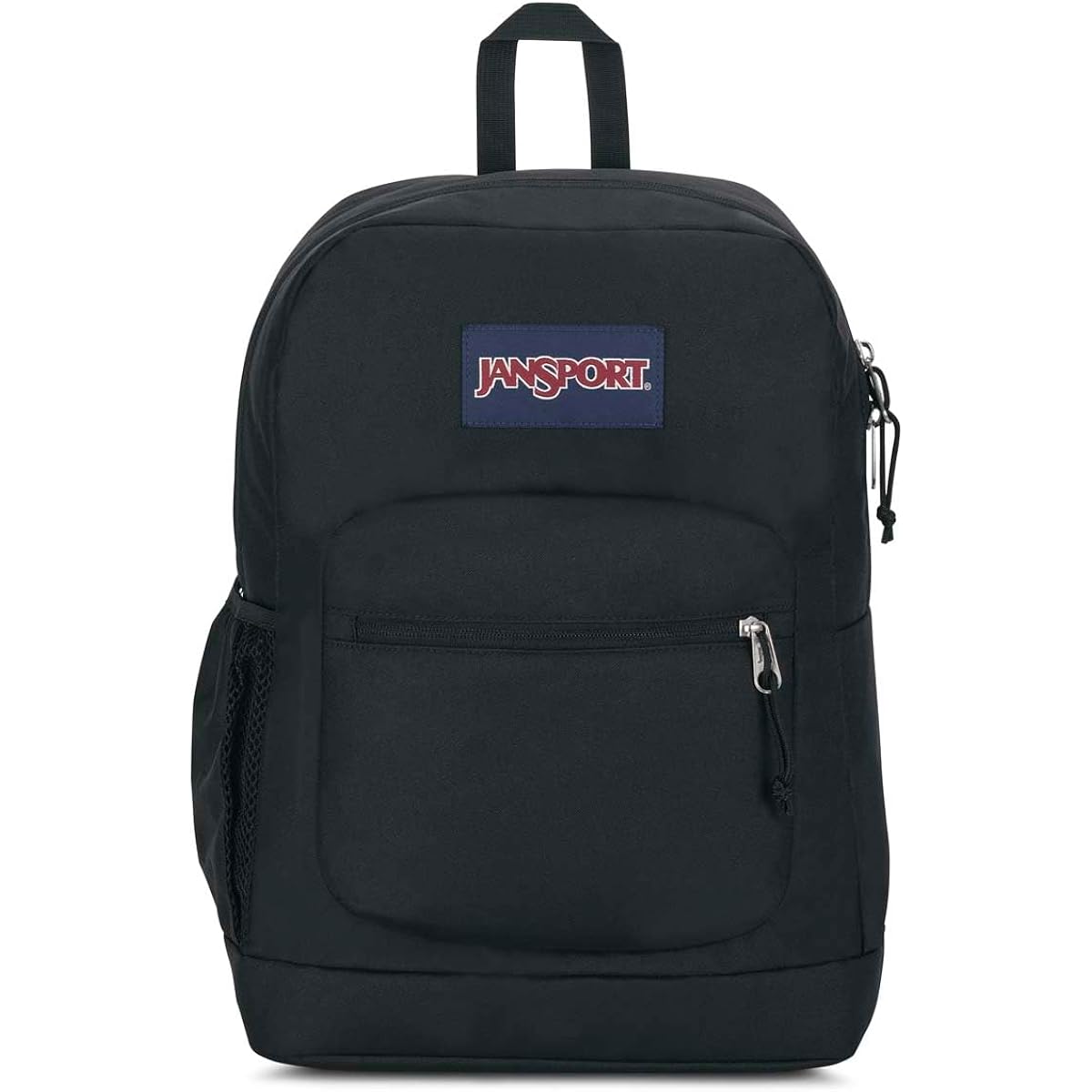 Jansport Cross Town Plus Backpack - Large Main Compartment, Side Water Bottle Pocket, 15-Inch Padded Laptop Sleeve - Black